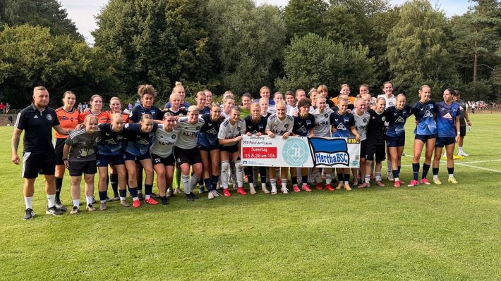 Die Fußball-Frauen des FC Jesteburg-Bendestorf spielten im DFB-Pokal gegen Hertha BSC. Foto: ein
