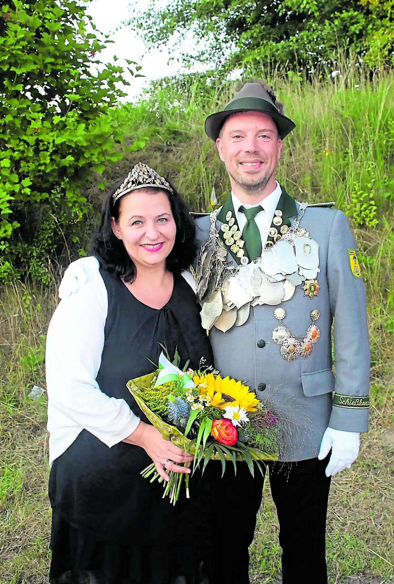 Nenndorfs König Frank Gerdau mit seiner Königin Sandra. Foto: SV Nenndorf