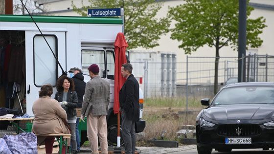Am Montag wurde im Harburger Binnenhafen für das "Großstadtrevier" gedreht. | Foto: Dieter Dachs