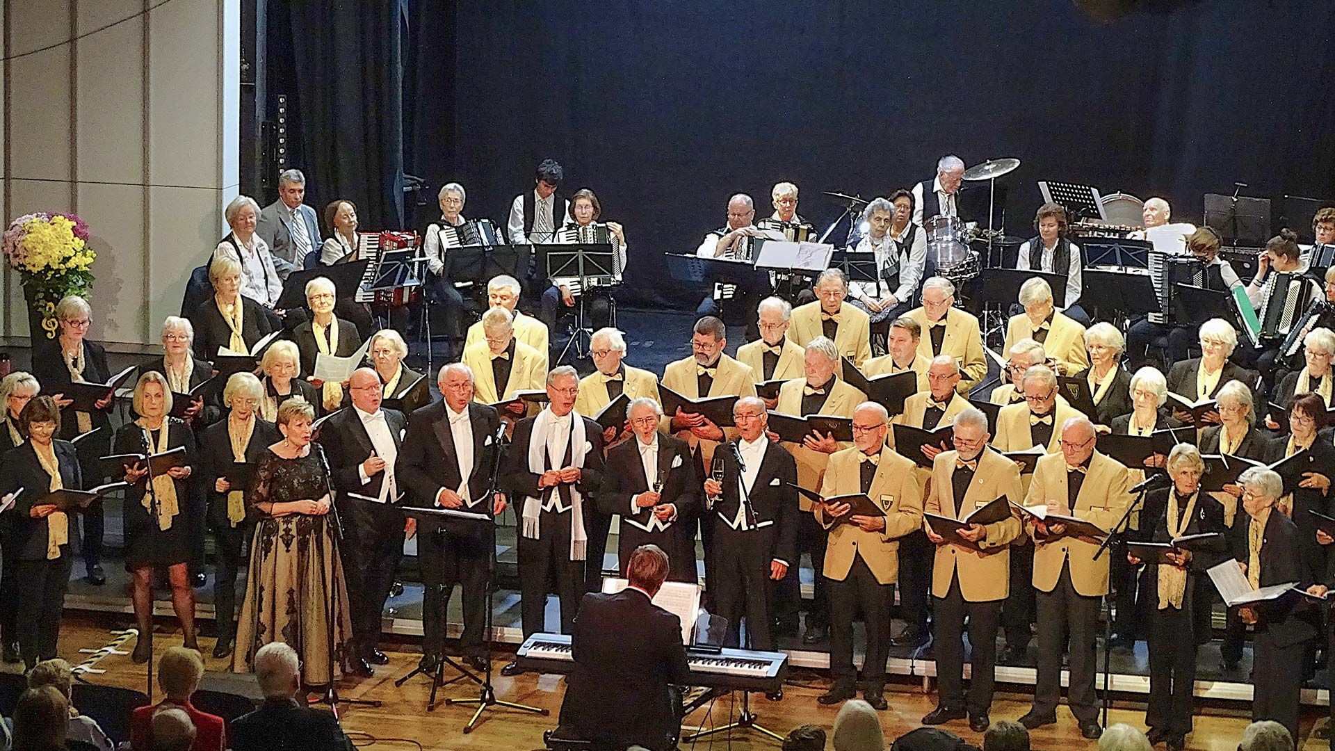 Das Jubiläumskonzert von "Sängerlust Fleestedt" in der Burg Seevetal. Foto: Ilka Teschner
