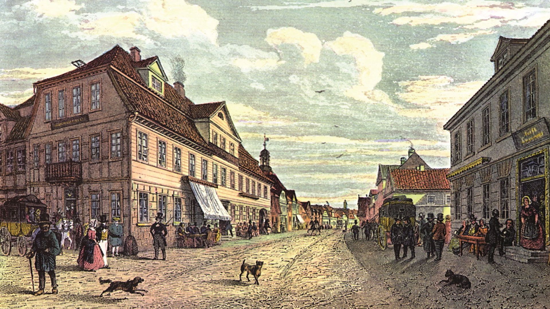 Das Gasthaus "Zum Weißen Schwan" in der Harburger Schloßstraße war einst eines der angesehensten Hotels in Harburg. | Foto: Archäologisches Museum Hamburg
