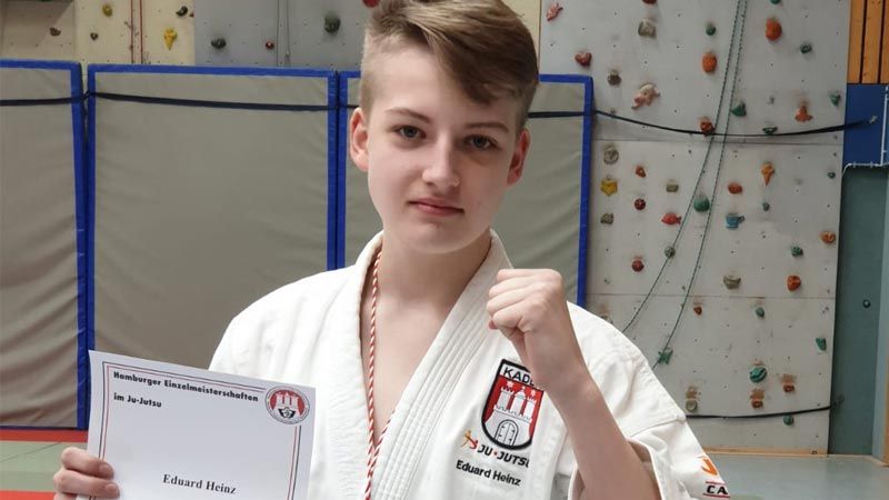 . Ju-Jutsu-Kämpfer Eduard Heinz von der Hausbruch-Neugrabener Turnerschaft (HNT) hat sich erneut den Hamburger Meistertitel geschnappt. | Foto: ein