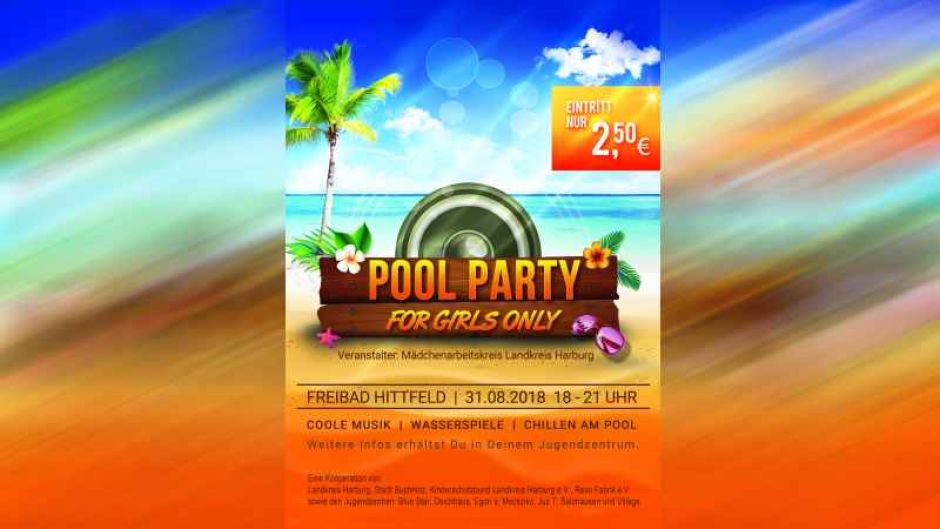 Flyer für die Pool- Party im Freizeitbad Hittfeld. | Foto: ein