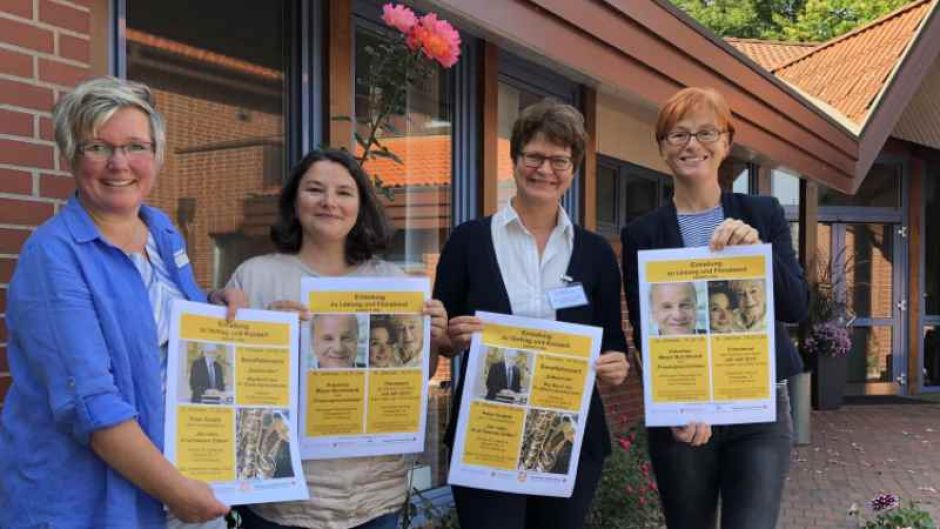 Freuen sich auf den Filmabend am 18. Oktober in der Fischhalle: Hospizleiterin Britta True (von links), Annette Lange (Sozialdienst im DRK-Hospiz), Dr. Gabriele Heuschert (Vorsitzende des Hospizvereins Hamburger Süden) und Dr. Dirka Grießhaber (DRK). | Foto: ein