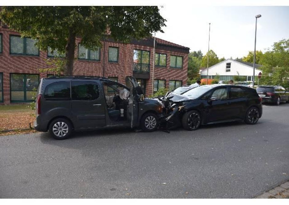 Einen Leichtverletzten gab es bei einem Frontalzusammenstoß in Jesteburg. Foto: ein