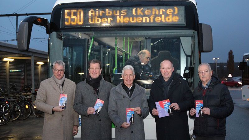 Die langersehnte Buslinie  von Fischbek über Neu Wulmstorf zu AIRBUS ist nun Realität geworden. | Foto: ein