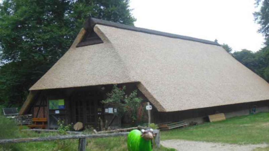 Der neu gedeckte Schafstall- das Infohaus in Fischbek. | Foto: ein