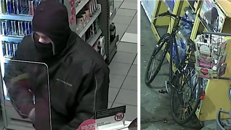 Nach einem Überfall auf eine Tankstelle in Winsen sucht die Polizei mit Fotos aus der Überwachungskamera nach Zeugen.| Foto: Polizei