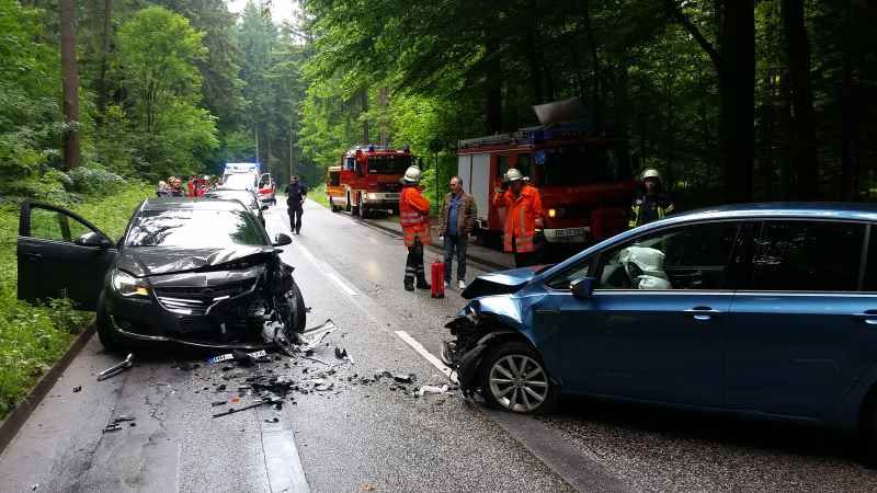 Eine große Anzahl von Rettungskräften aus Hamburg und Niedersachsen war bei diesem Verkehrsunfall bei Ehestorf im Einsatz. | Foto: ein