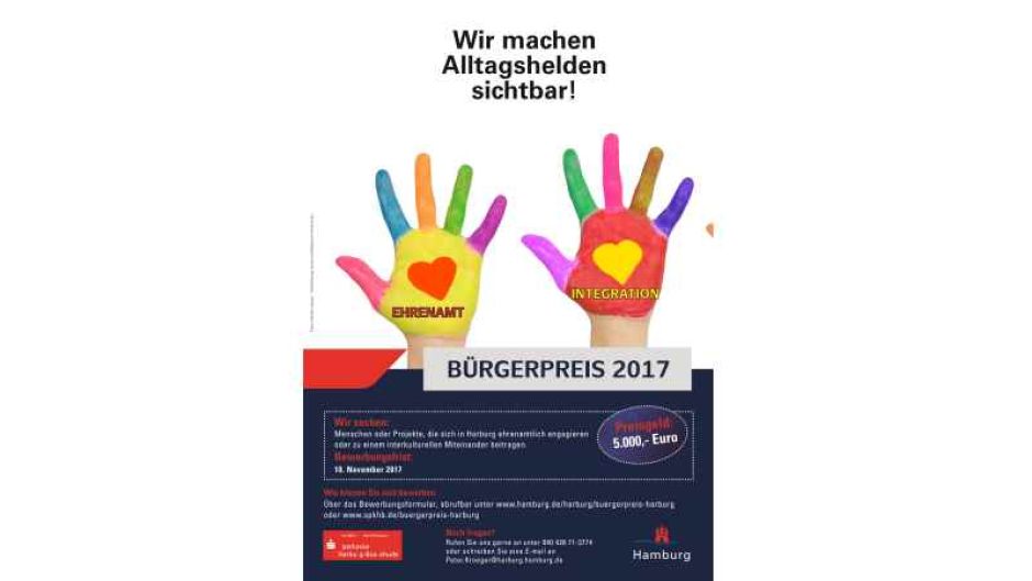 Das offizielle Plakat zum Bürgerpreis 2017. | Foto: ein