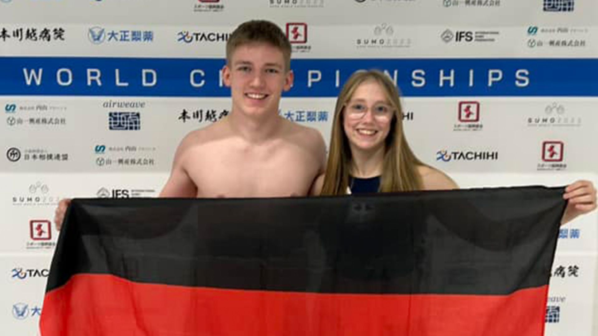 Die beiden Harburger Sumotoris bei der WM in Tokio. | Foto: ein