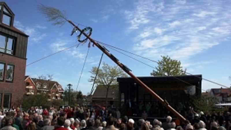 Maibaumaufstellen. | Foto: © Gemeinde Neu Wulmstorf