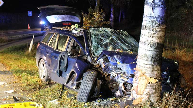 Fünf teils lebensgefährlich Verletzte hat ein schwerer Verkehrsunfall in der Nacht zu Dienstag in der Ramelsloher Alle in Ramelsloh gefordert  | Foto: Pressestelle Feuerwehr Seevetal