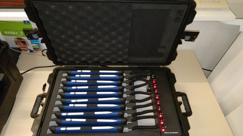 Koffer mit Tablets. | Foto: ein