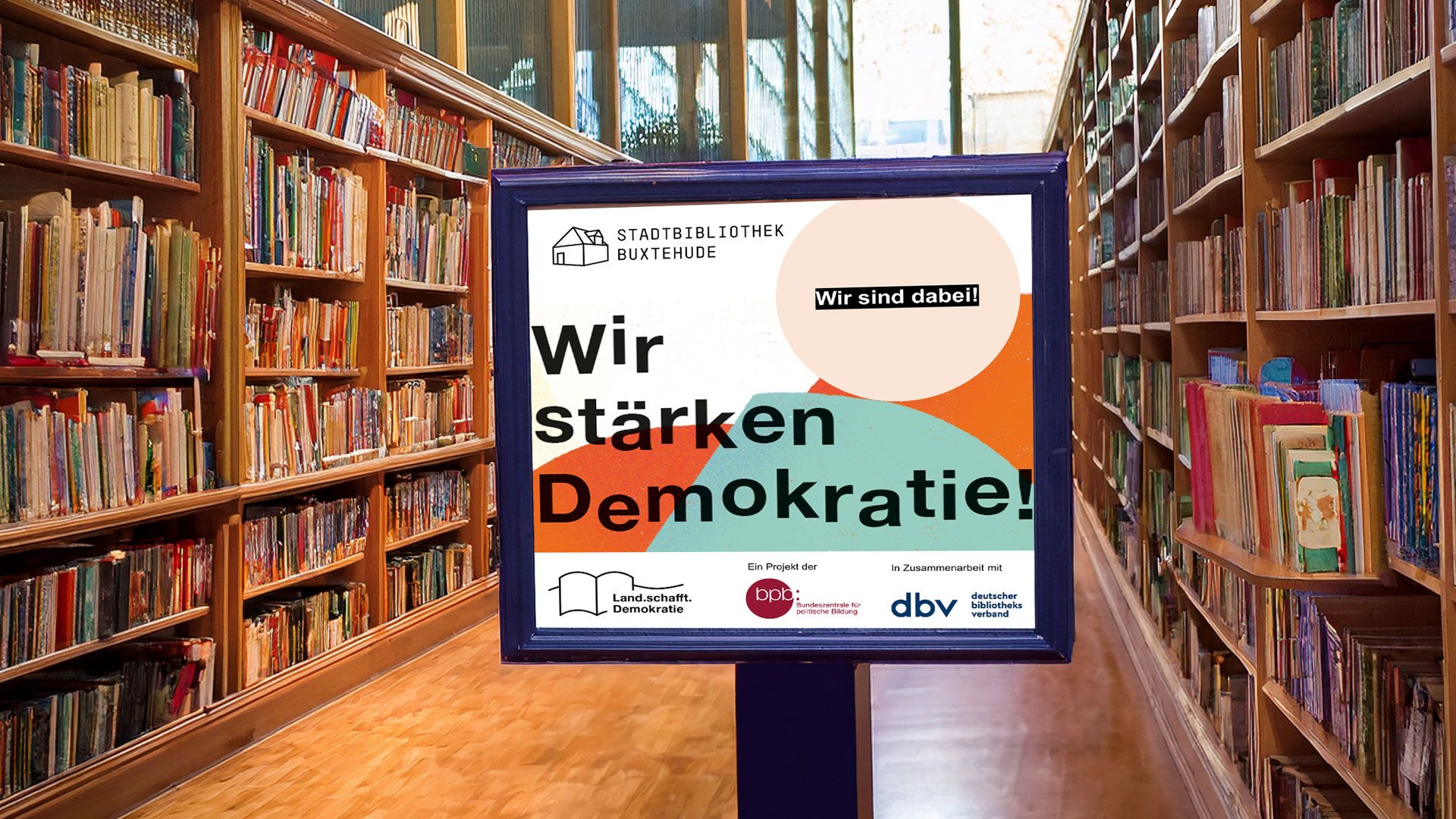 Die Stadtbibliothek Buxtehude ist bei "Land.schafft.Demokratie" mit dabei (Symbolbild) Foto: AI-generiert