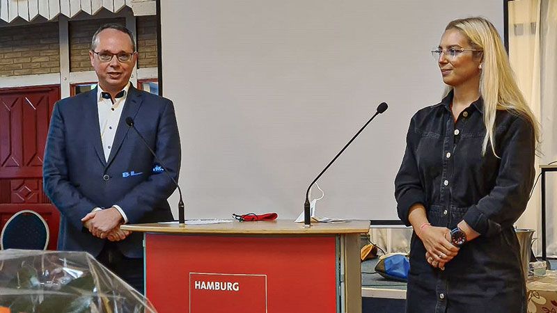 Führen die Harburger Sozis jetzt als Doppelspitze: Ronja Schmager und Sören Schumacher. | Foto: ein