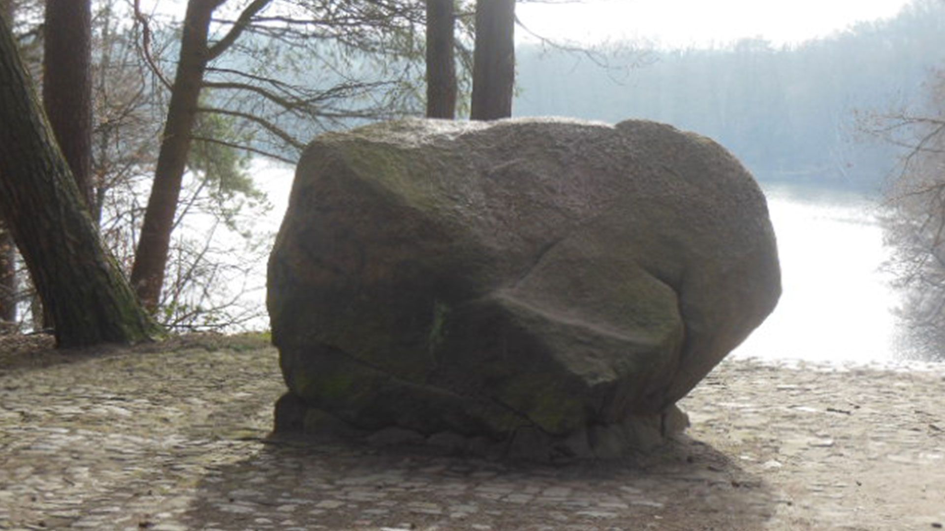 Auch ein Halt am  Beethoven-Stein oberhalb des Außenmühlenteichs ist während der Wanderung durch den Harburger Stadtpark geplant. Foto: Helga Weise