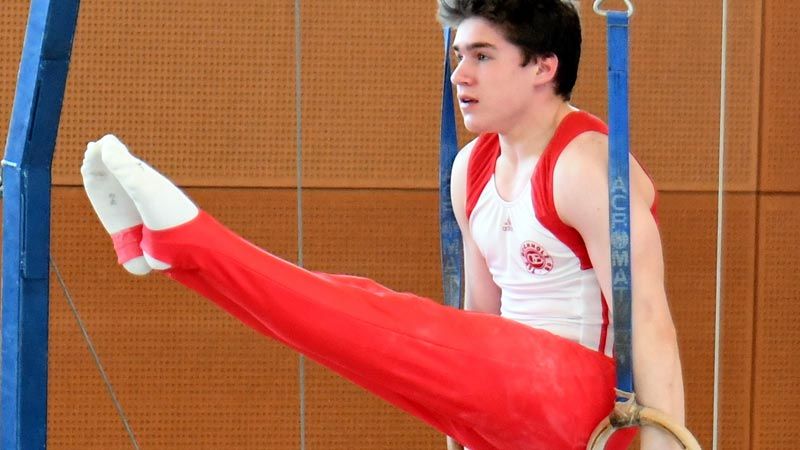 Auch an den Ringen holte sich Gregory Keck vom TSV Buchholz 08 die Goldmedaille. | Foto: TSV 08, Jörg Niebuhr