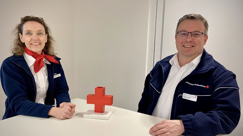 Führen das Harburger Rote Kreuz gemeinsam: Karin Bischoff und Harald Halpick | Foto: DRK-Kreisverband Hamburg-Harburg e.V.