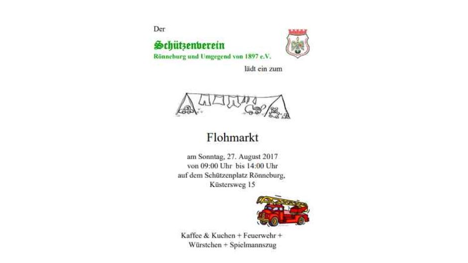 GROSSER FLOHMARKT DES SCHÜTZENVEREINS RÖNNEBURG | Foto: ein