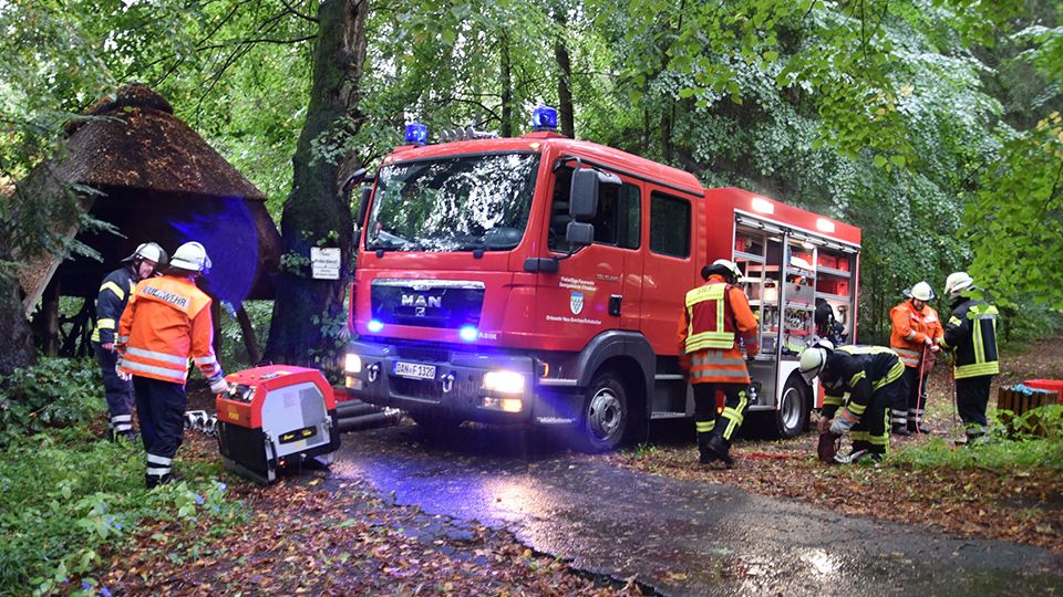 Übung der Kreisbereitschaft Lüchow-Dannenberg in Hanstedt. | Foto: ein