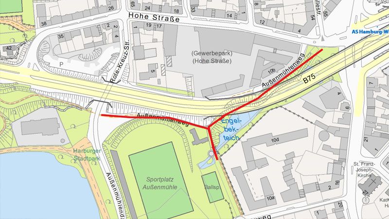 Die Joggingstrecke am Engelbekkanal in Wilstorf wir dneu gestaltet. | Foto: ein