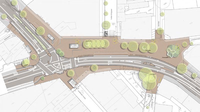 Ab MOntag wird am Herbert-Wehner-Platz wieder gebaut. | Bild: POLA Landschaftsarchtitekten
