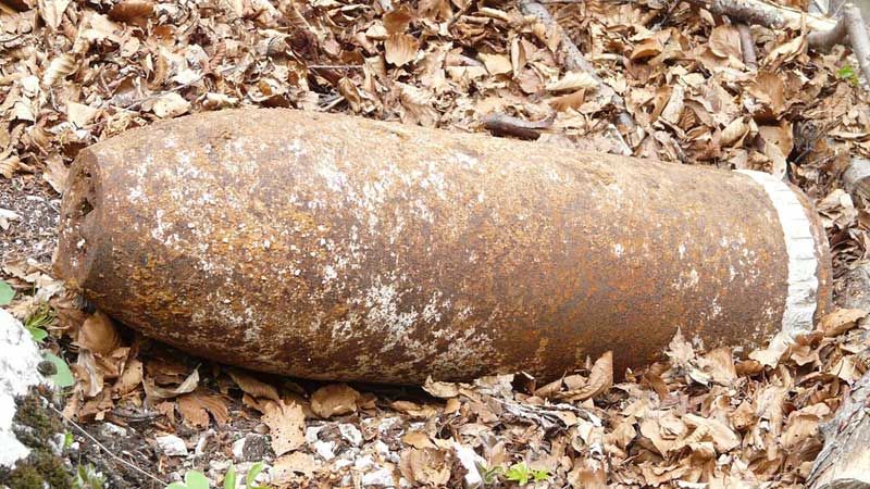 Eine 1.000-Pfund-Fliegerbombe wurde im Milchgrund in Heimfeld entdeckt (Symbolfoto).