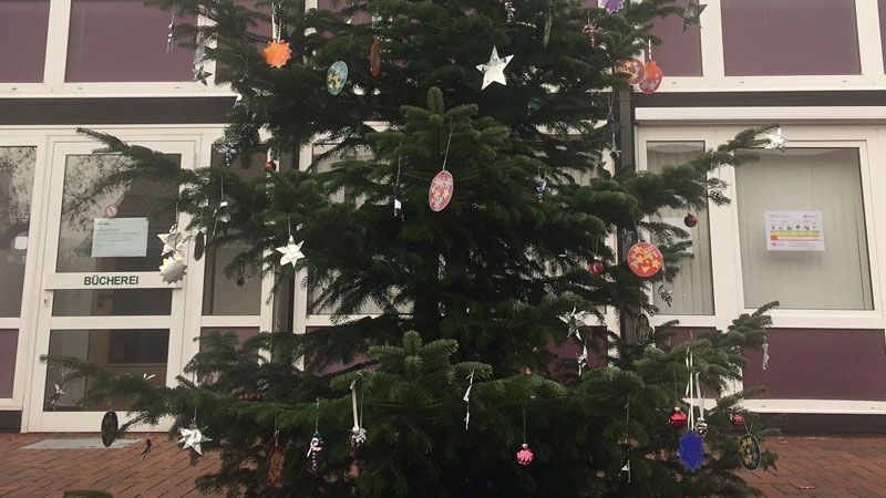 Wie in jedem Jahr haben die Maschener Kids wieder den Weihnachtsbaum vor dem Dorfhaus geschmückt. | Foto: ein