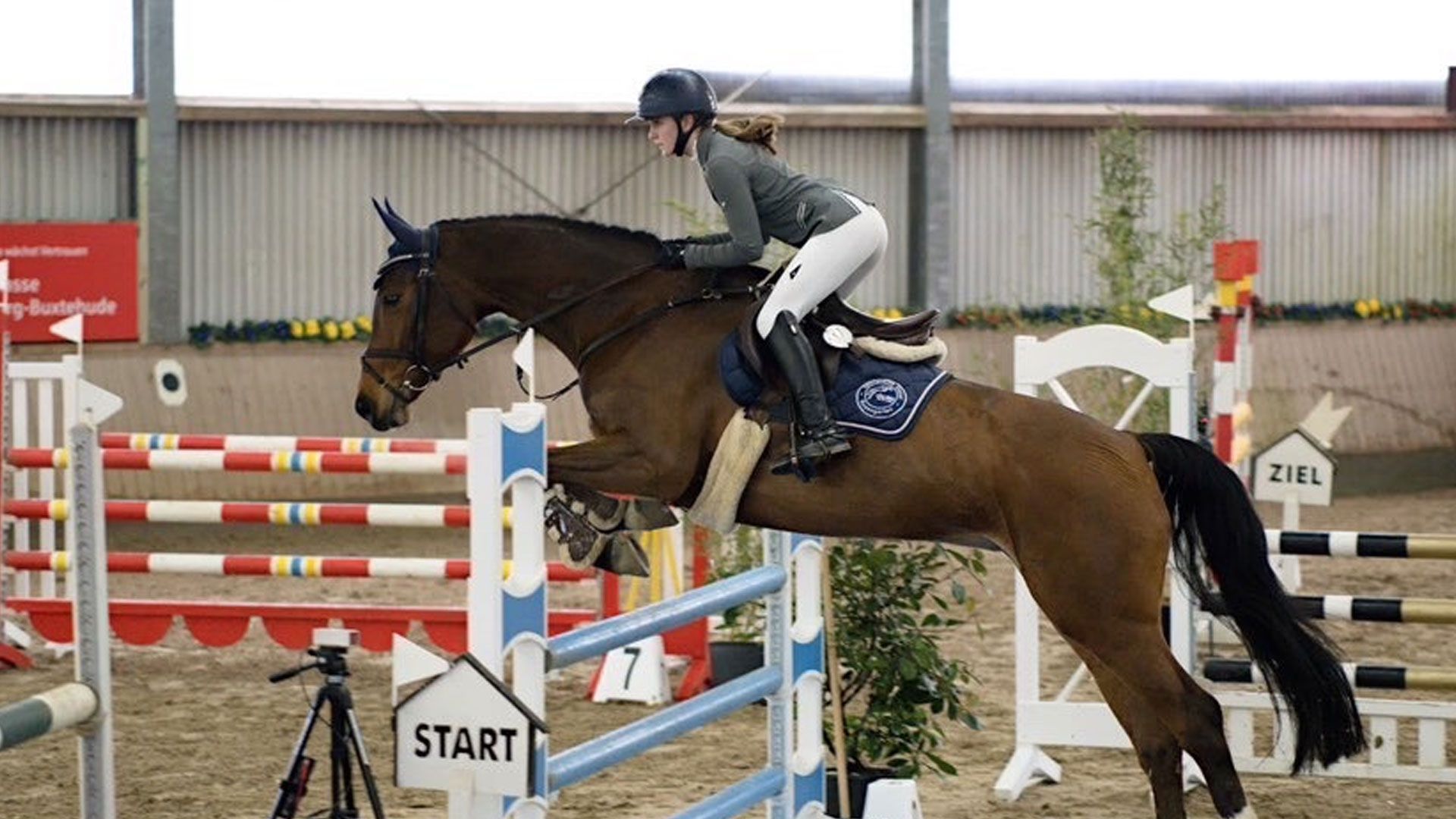 Marie-Louise Giebel mit "Classic Time" (Foto) und Janet Meyer mit  "Quintura" gewannen die Springprüfung KL. A**. | Foto: ein