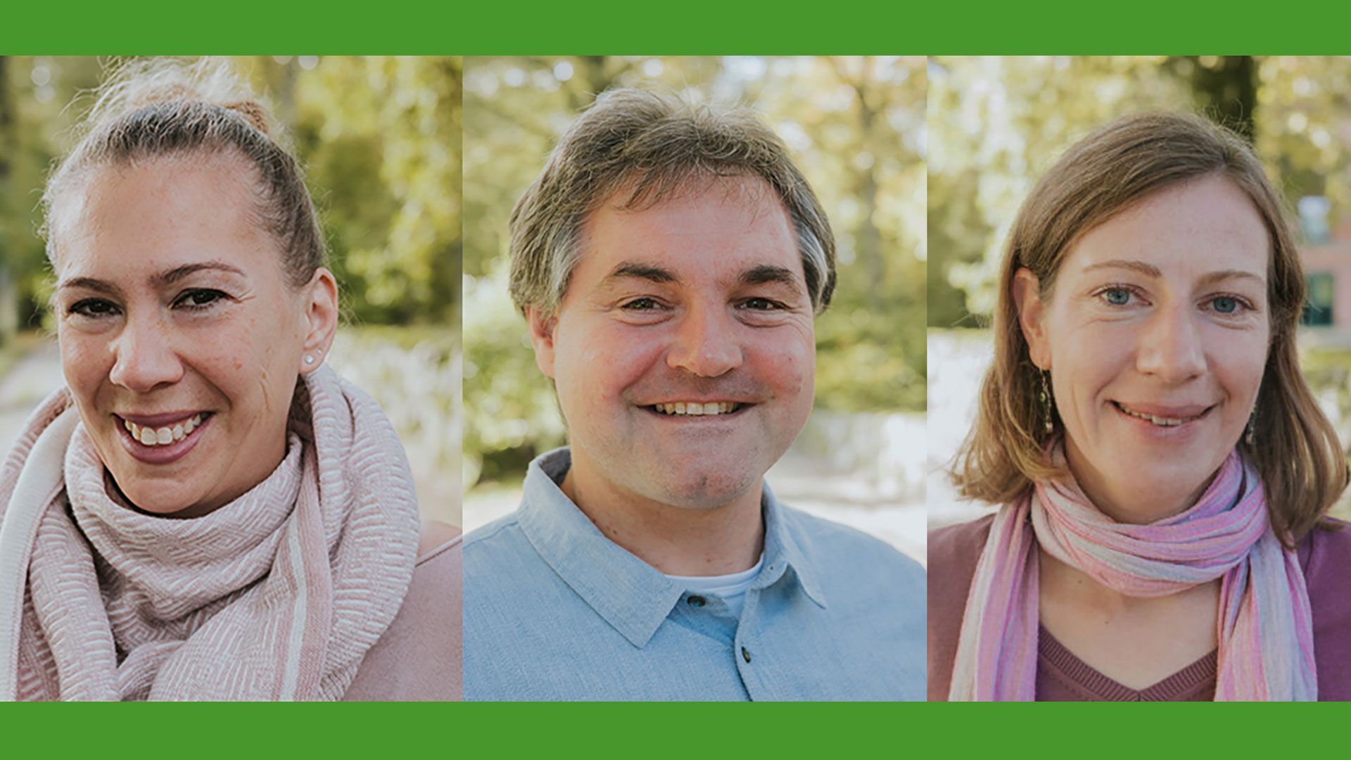 Platz eins bis drei der Grünen-Bezirksliste (von links): Bianca Blomenkamp, Michael Sander und Britta Ost. | Foto: Die Grünen