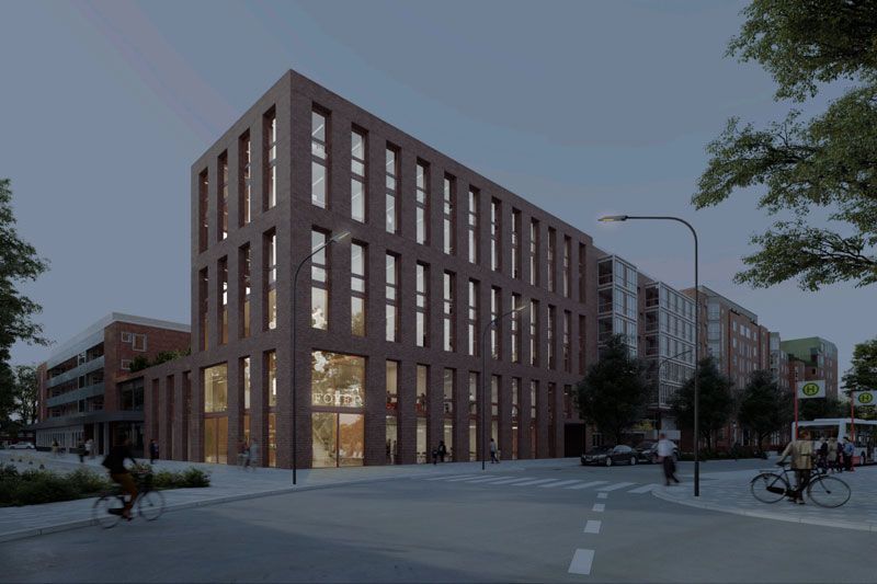Am Neugrabener Bahnhof wird ein neues Verwaltungsgebäude gebaut. | Foto: LAN Paris, MARS Architekten, Sprinkenhof GmbH