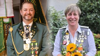 Neuer kreiskönisg des Schützenkreis Harburg Stadt wurde Sven Rüter vom SV Neuenfelde (Foto: Tina Svenson), neue Kreiskönigin ist Yvonne Ammer vom Heimfelder SV (Foto: Dirk Ammer).