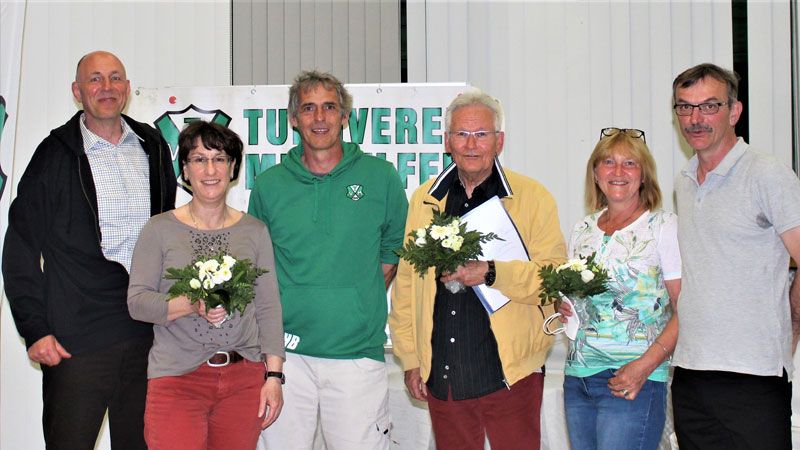 Der neugewählte TVM-Vorstand: Thorsten Kinder (von links), Petra Keuchel, Heio Böhm, Hans-Alfred Thiel, Heike Grzeja und Stefan Busse. | Foto: TVM