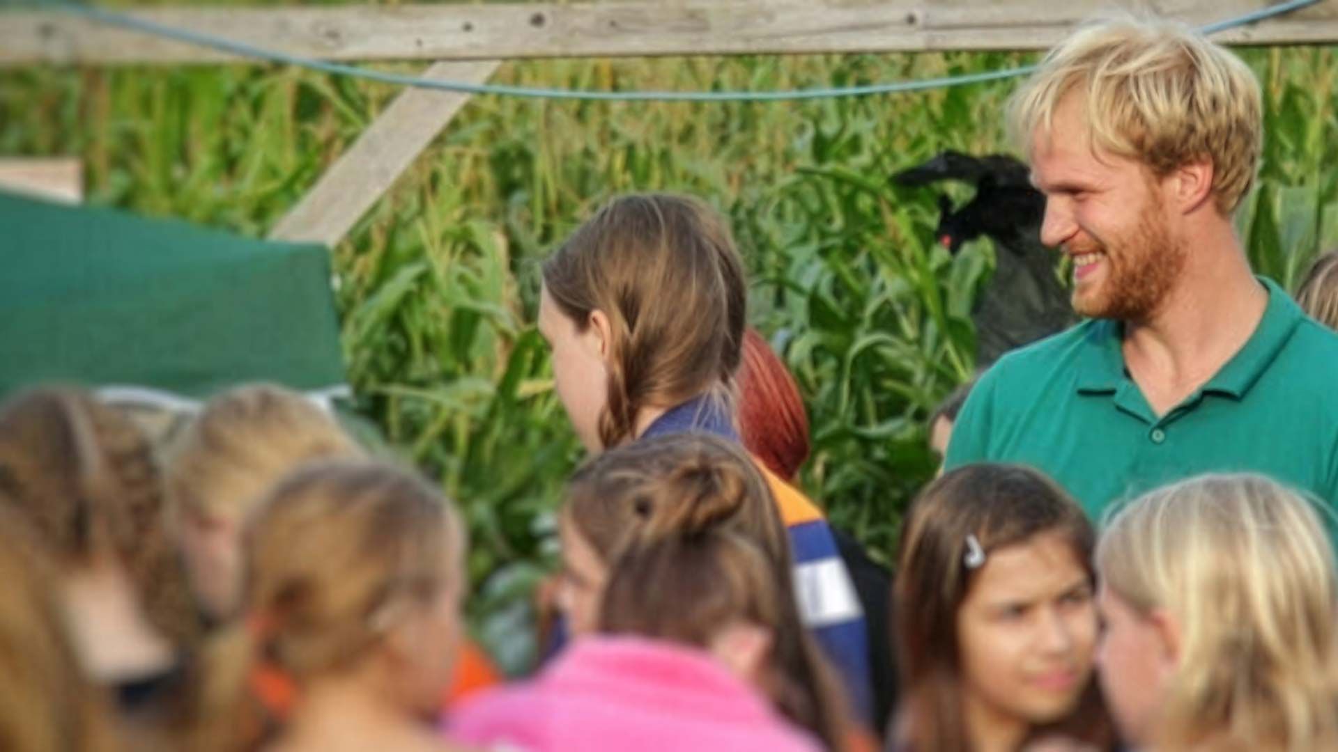 Es ist Geisterzeit im Maislabyrinth auf Hof Tschritter beim Geisternachmittag für Kinder. Foto: ein