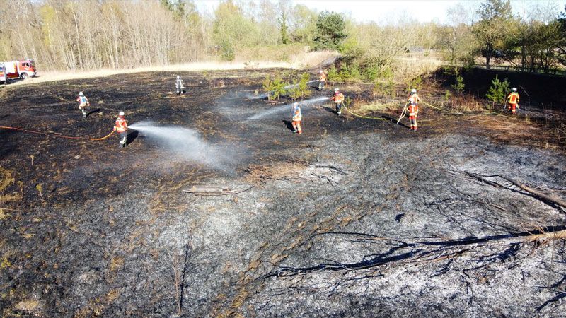 Ein Osterfeuer hat in Neu Wulmstorf ein rund 5.000 m² großes Feld in Brand gesetzt. | Foto: HamburgNews