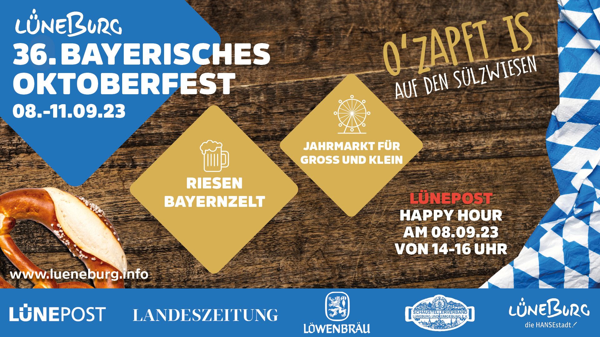 Es wird wieder zünftig: Lüneburg feiert das Oktoberfest.