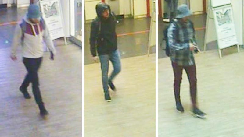 Mit Fotos aus der Überwachungskamera sucht die Polizei nach den Tätern, die in die Sparkasse in Buchholz eingebrochen waren. | Foto: ots