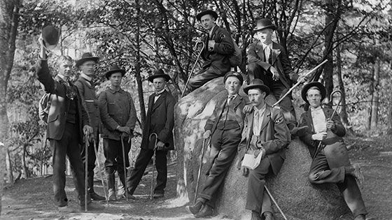 Max Broders, Touristenverein Morgenrot am Karlstein, 1905. | Foto: Archiv FLMK