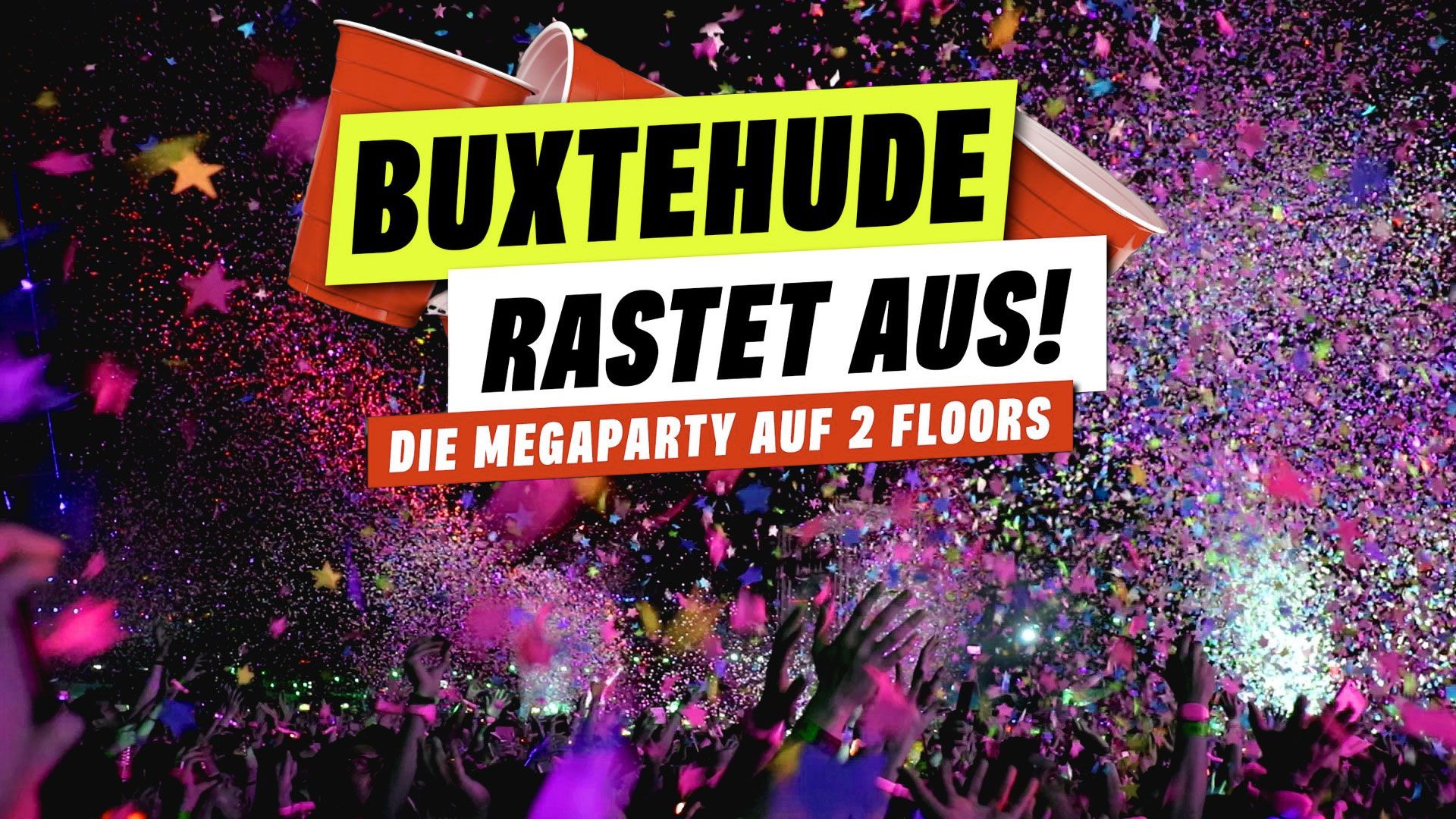 Konfetti, Beerpong, Knutsch-Contest und viele mehr - bei der "Buxtehude rastet aus"-Party im Studio 21 wird eskaliert. | Foto: ein