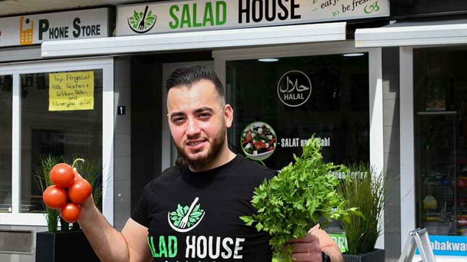 Muhammed Yilmaz von Salad House in Harburg setzt auf Frische, Qualität und Kreativität.