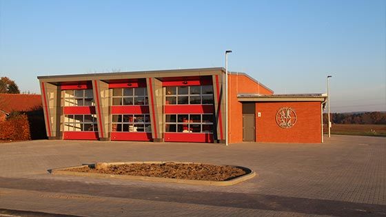 Das neue Feuerwehrhaus der Freiwilligen Feuerwehr Appel. | Foto: Matthias Köhlbrandt