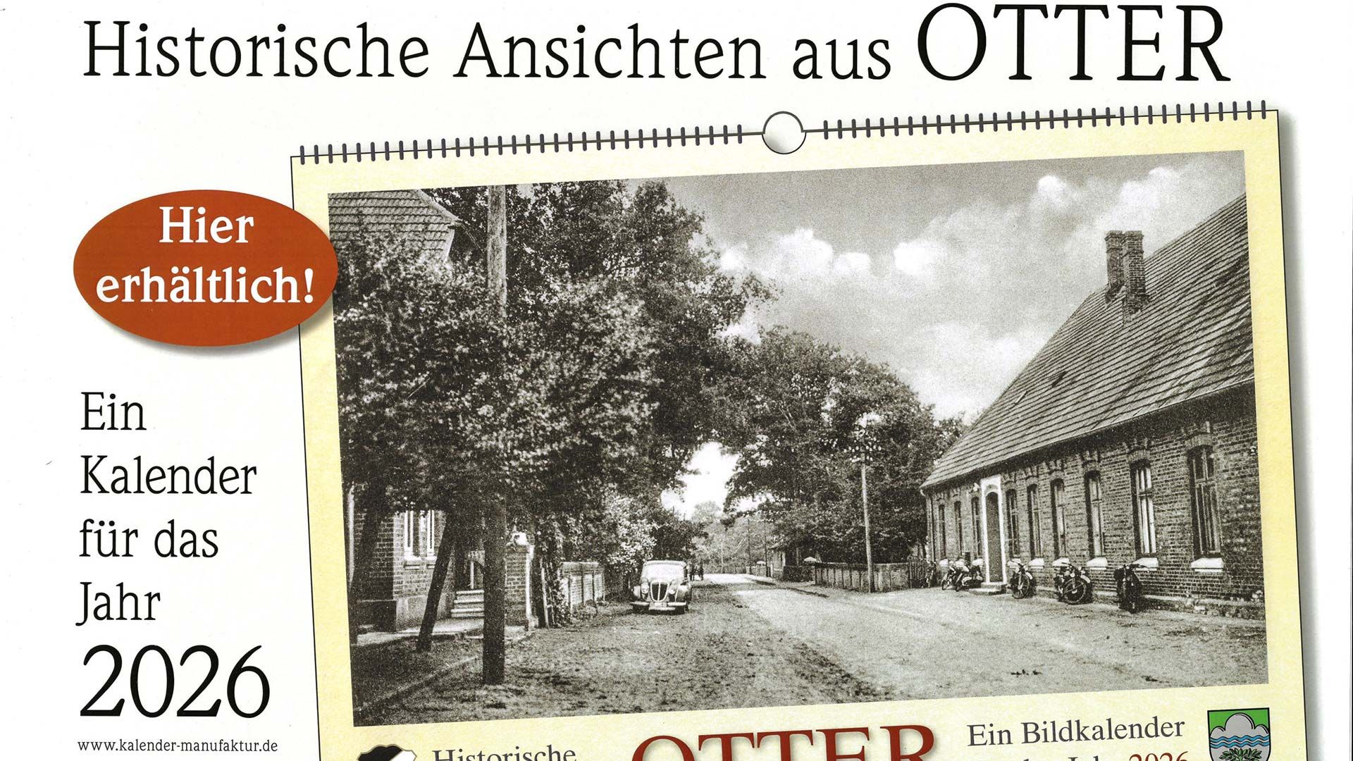 Der historische Kalender 2026 mit Ansichten aus Otter. Foto: ein