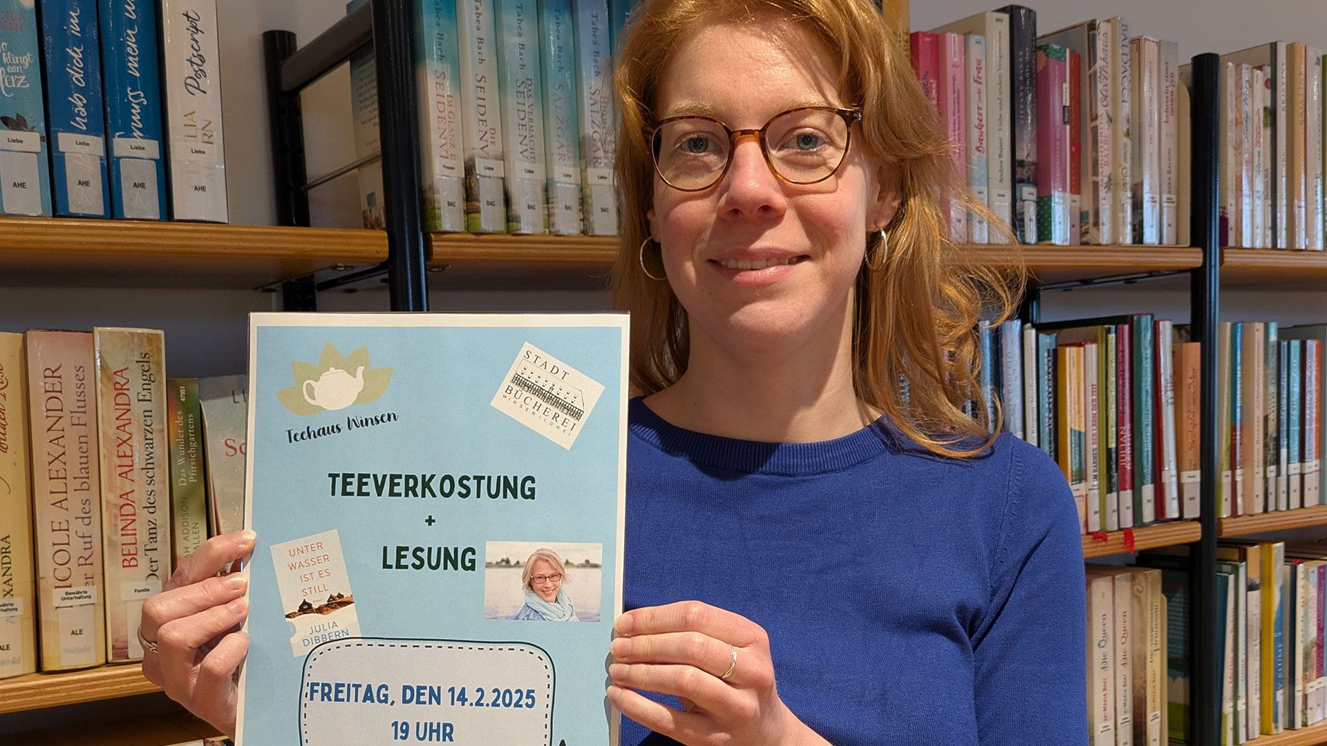 Freyja May aus dem Team der Stadtbücherei freut sich bereits auf die besondere Lesung mit Teeverkostung. | Foto: Stadt Winsen