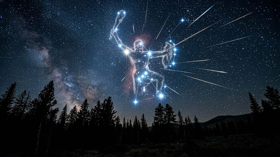 Die Orioniden ziehen wieder an der Erde vorbei und sorgen für zahlreiche Sternschnuppen (Symbolfoto KI-Generiert). | Foto. ein