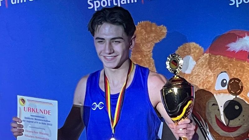 HNT-Boxer Nikolaos Kosmadakis ist neuer Deutscher U18-Meister im Boxen. | Foto: privat/HNT